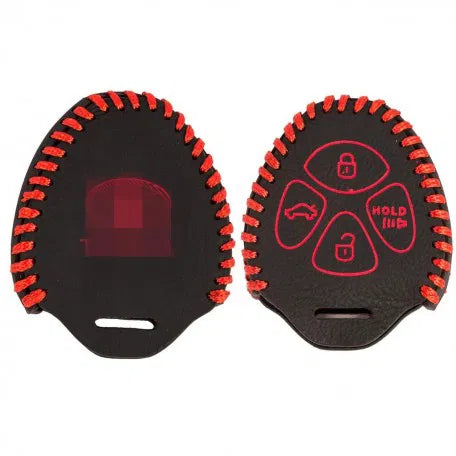 Leather Key Cover For Toyota innova/fortuner/corolla with 4 Button Remote Key (1 Piece)