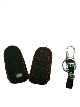 Leather Key Cover For Jeep Compass Smart key(1 Piece)