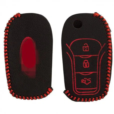 Leather Key Cover For 3 Button Ford Figo Aspire (1 Piece)