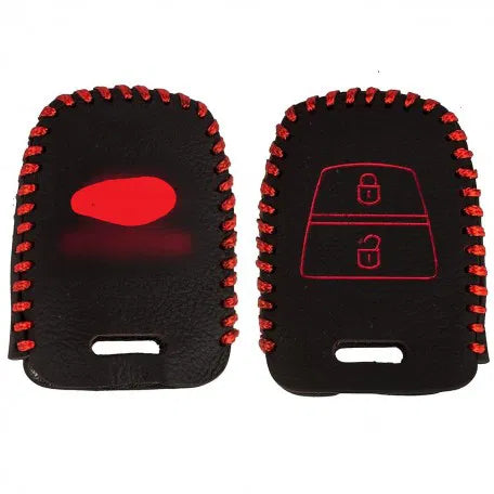 Leather Key Cover For Hyundai Grand I10 2 Button Remote Key(1 Piece)