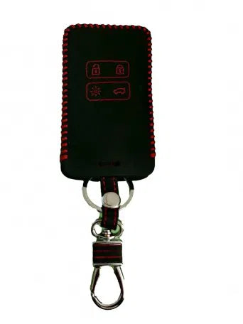 Leather Key Cover Fit For Compatible With Renault TRIBER Koleos Kadjar Scenic Megane Sandero Scenic Card Key Bag 4 Button Key Shell (1 Piece)