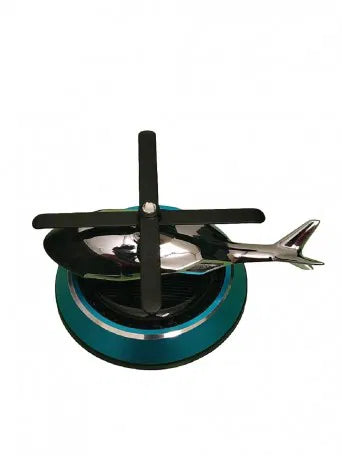 Solar Powered Rotating Helicopter Aromacure Furnishing Air Freshener Fresh Aroma Perfum Car Flavoring Decoration(Blue)