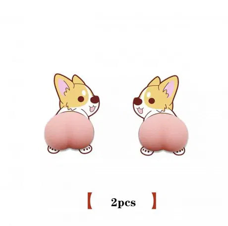 Car Door Rubber Cute Sticker Door Opening Anti-Scratch Wipe Protector for All Cars (Rabbit Style, Mobiles, Doors Pack of 2)