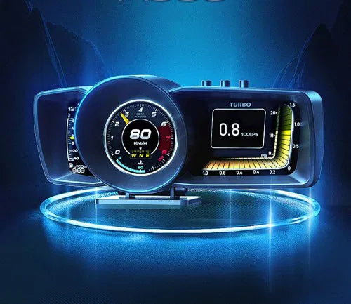 Car Hud GPS Dual System & Multi-Function Dashboard A600 Obd2 & Smart Speedometer Auto Gauge Alarm System Universal For All Car And Trucks Hud Meter