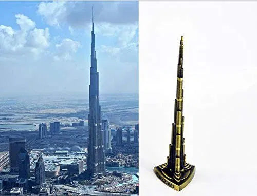 Burj Khalifa Miniture Model for Home Decoration Figurines Creative Retro Ornament Statue Desk Decor Gift